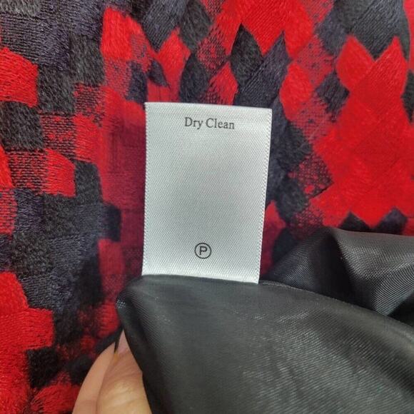 Coldwater Creek Womens Large Red & Black Houndstooth Lightweight Jacket Shacket - Picture 10 of 16